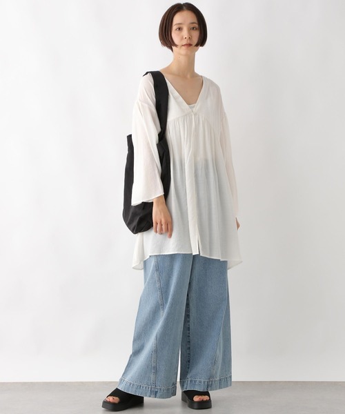 LEPSIM チュニック 2WAYギャザーチュニックワンピース 319402