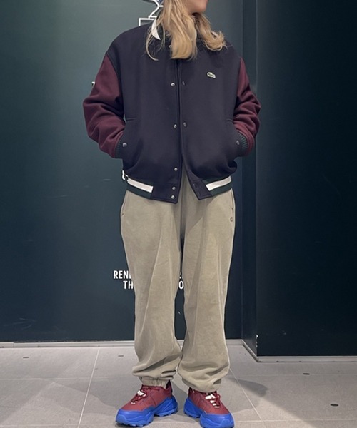 定価約8万円 スタジャン　ラコステ　LACOSTE 本革　52 US M/L 定価約8 スタジャン ラコステ LACOSTE 本革 52 US M/L
