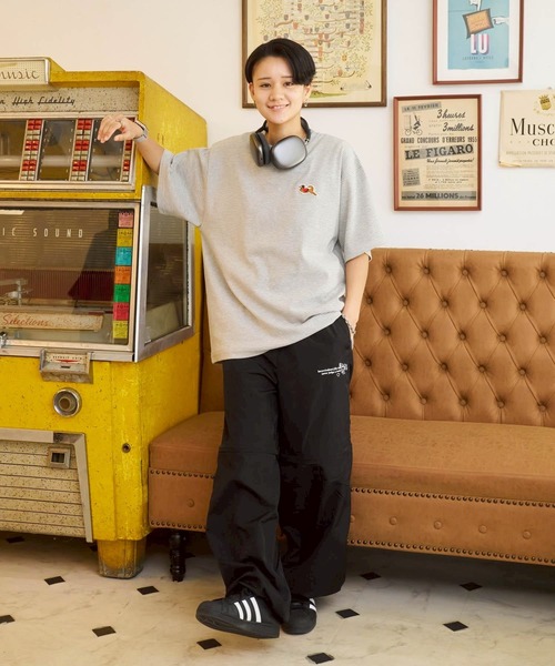 kaoyorinakami パンツ 2way letter nylon pants / 2ウェイレター