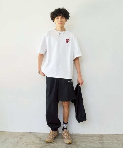 kaoyorinakami パンツ 2way letter nylon pants / 2ウェイレター