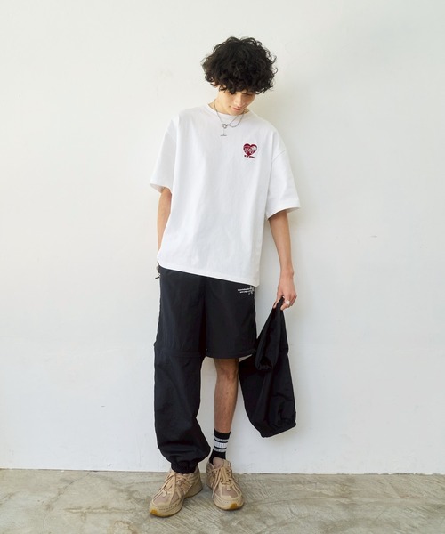 kaoyorinakami パンツ 2way letter nylon pants / 2ウェイレター