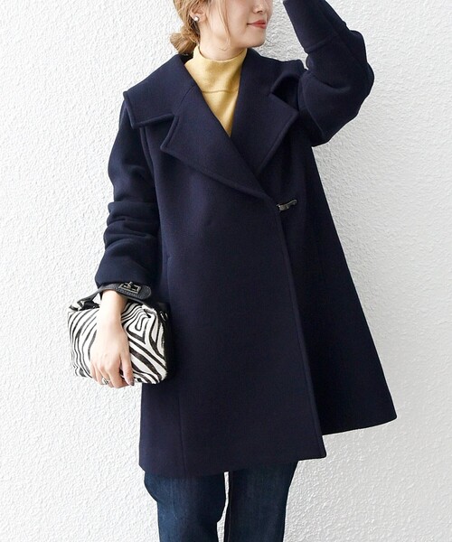 SHIPS any 「SHIPS any」 チェスターコート 38 ネイビー レディース