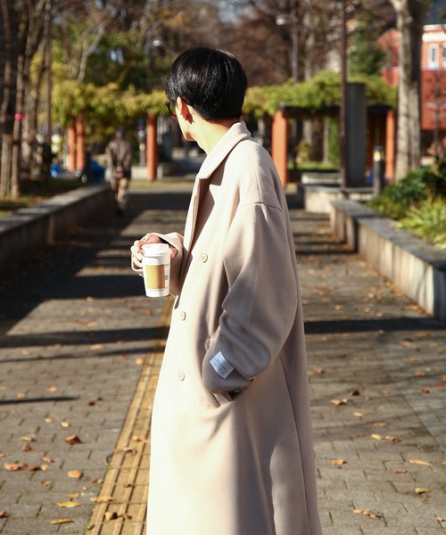 「ZIP FIVE」 チェスターコート MEDIUM アイボリー メンズ_画像6