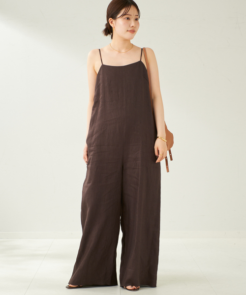 plage サロペット オーバーオール french linen オールインワン