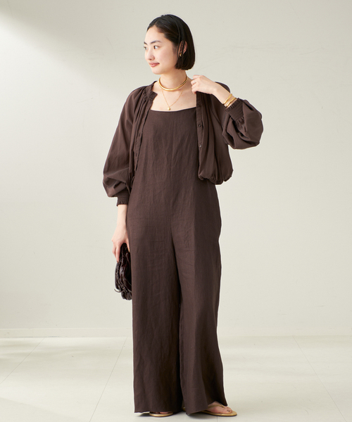 サロペット・オーバーオール・オールインワン plage Salopette plage サロペット オーバーオール french linen オールインワン