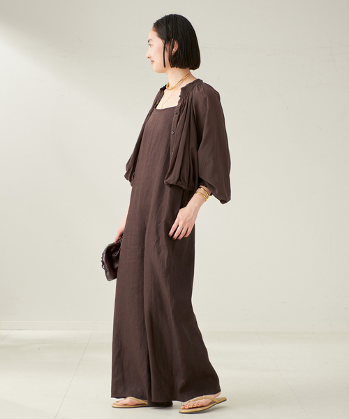 plage サロペット オーバーオール french linen オールインワン
