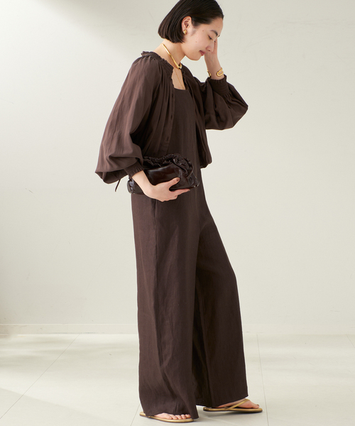 plage サロペット オーバーオール french linen オールインワン