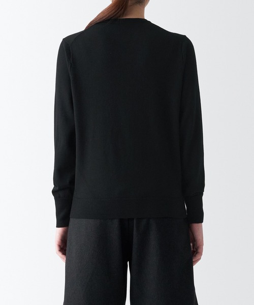 「無印良品」 ニットカーディガン X-LARGE ダークグレー レディース_画像4