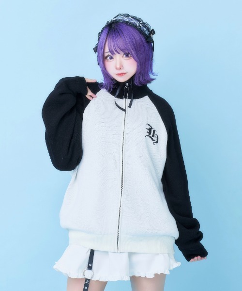 Hauls ブルゾン アウター らくらんニットブルゾン レディース
