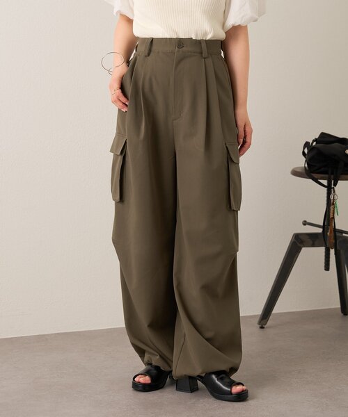 C Kastane パンツ Kastane スラックス パンツ 「2サイズ展開/低身長サイズ」タック