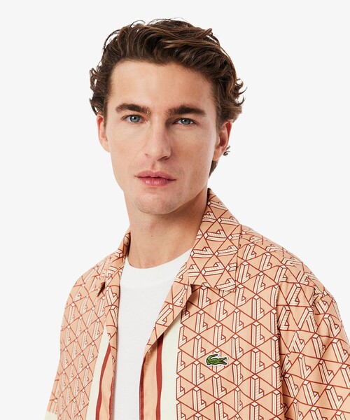 LACOSTE（ラコステ） シャツ モノグラムオープンカラーシャツ メンズ