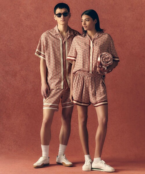 LACOSTE（ラコステ） シャツ モノグラムオープンカラーシャツ メンズ