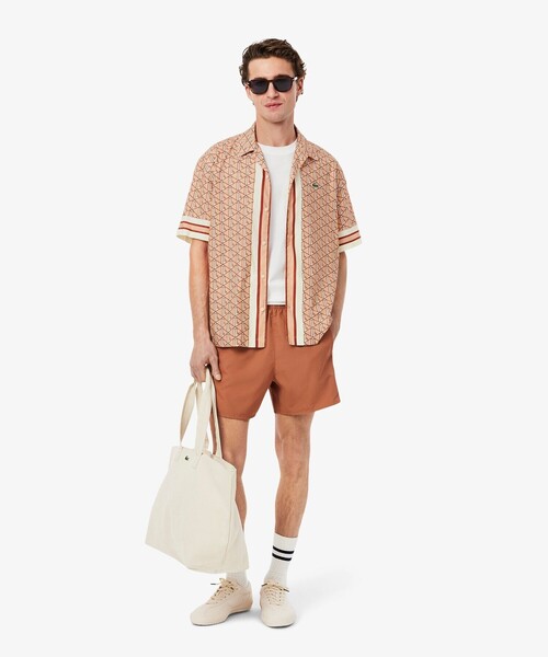 LACOSTE（ラコステ） シャツ モノグラムオープンカラーシャツ メンズ