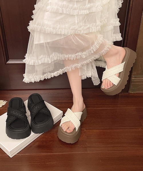 MISOPE（ミソペ）レディースサンダル楽な厚底6CM セール】厚底サンダル レディース スリッパ（サンダル