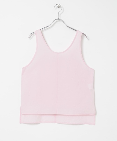 タンクトップ ノースリーブ ATON　CATCH WASHER COTTON TANK レディース