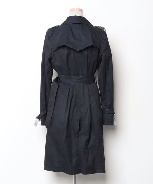 「UNITED ARROWS」 トレンチコート 40 ネイビー レディース_画像2