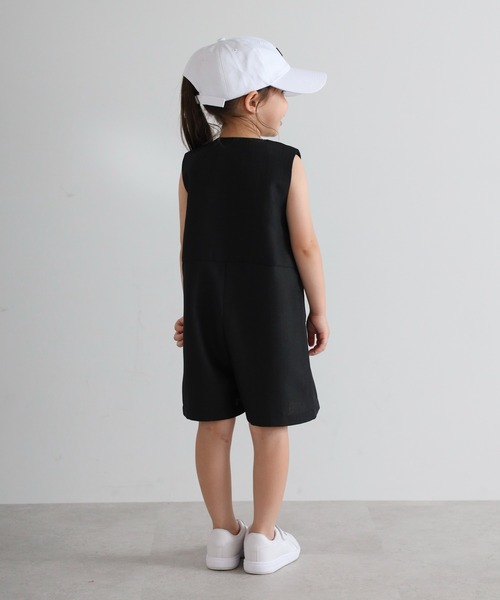 オールインワン 「3-10才対応」フロント釦リネンライクオールインワン キッズ 子供服 女の子 | BONJOUR SAGAN enfant | 05