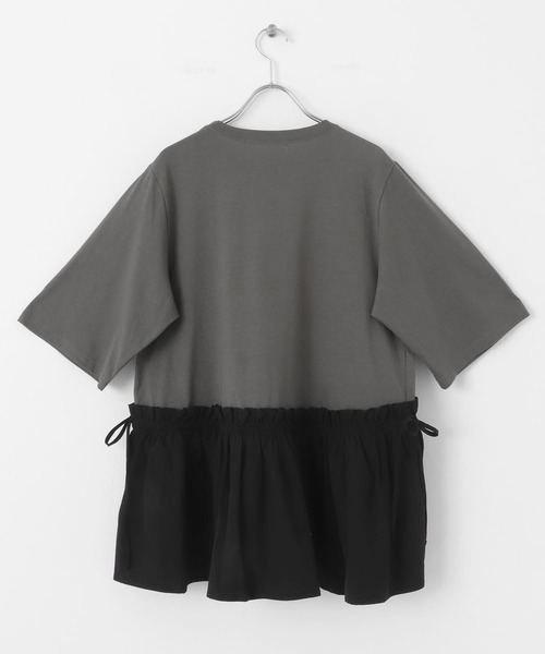 KBF tシャツ 汗ジミ防止ペプラムドッキングTEE レディース