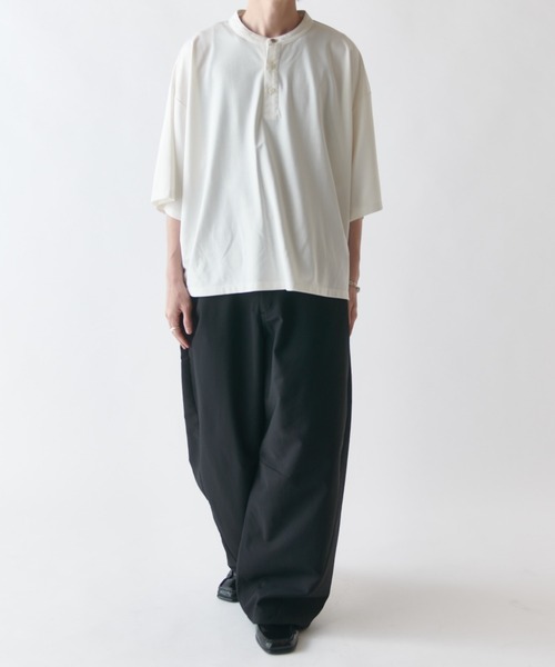 ワイドパンツ スラックス アクティブカーブパンツ メンズの画像