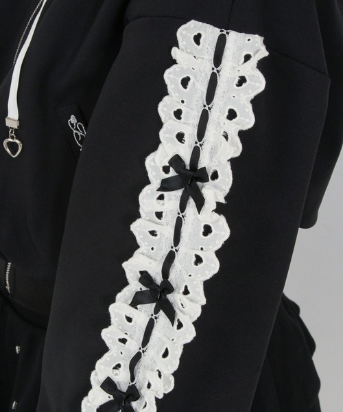 DearMyLove パーカー UVカットハートフリルサムホールパーカー「大きい