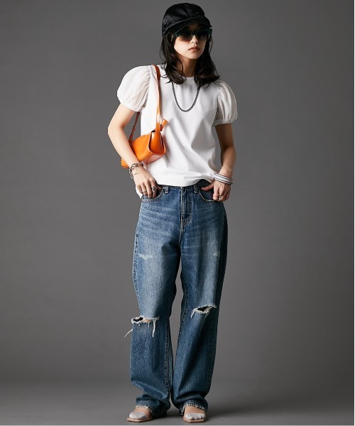 「GEVS.」 半袖Tシャツ M オフホワイト レディース