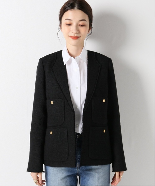 plage（プラージュ） ノーカラージャケット 36 ブラック レディース