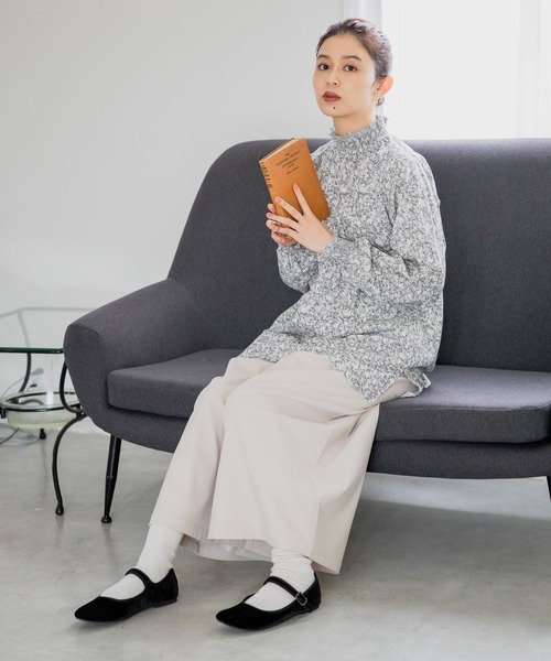 「studio CLIP」 長袖ブラウス LARGE グレー レディース