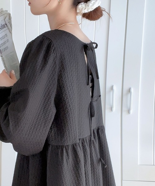 「mily bilet」 長(zhǎng)袖チュニック LARGE ブラック レディース