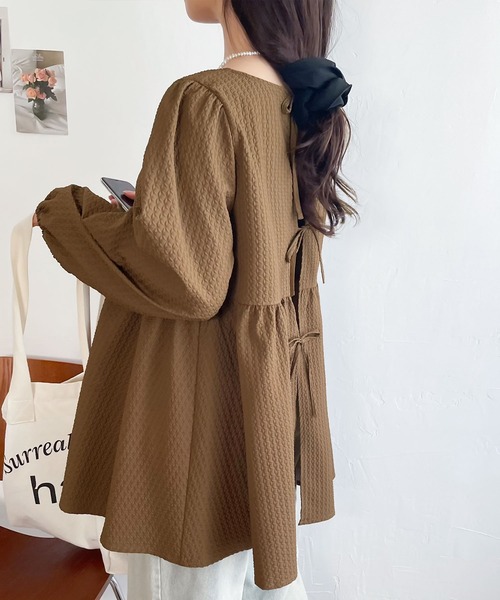 「mily bilet」 長(zhǎng)袖チュニック LARGE ブラック レディース