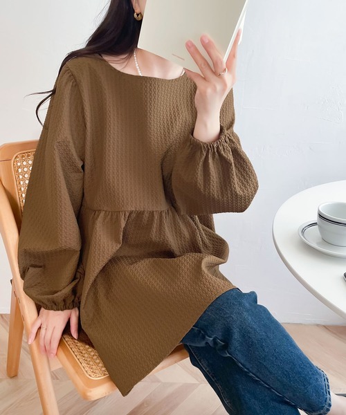 「mily bilet」 長(zhǎng)袖チュニック LARGE ブラック レディース