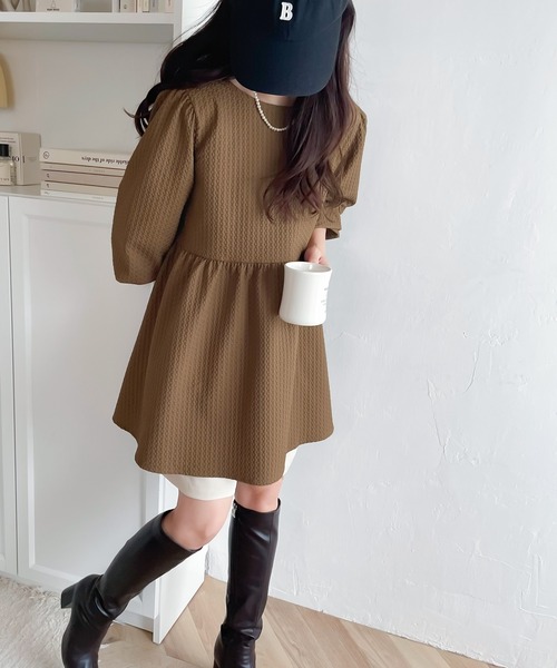「mily bilet」 長(zhǎng)袖チュニック LARGE ブラック レディース