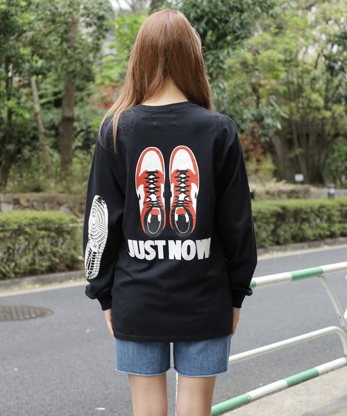 「THRIFTY LOOK」 長袖Tシャツ L ブラック メンズ