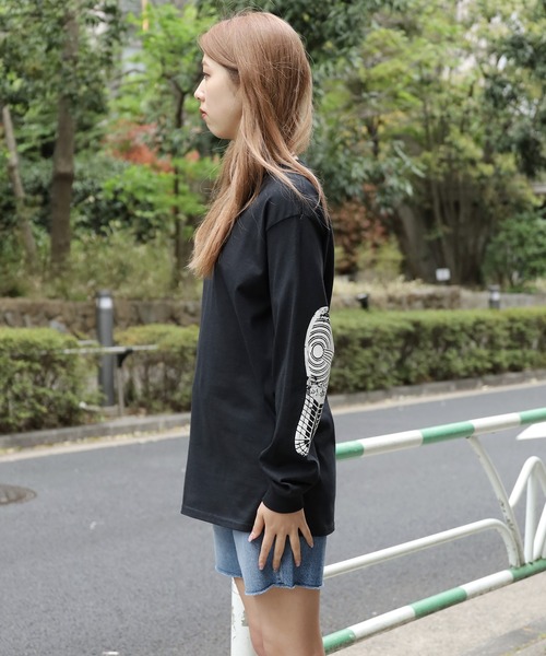 「THRIFTY LOOK」 長袖Tシャツ L ブラック メンズ