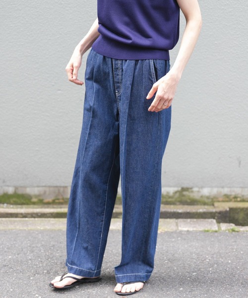 「FORK&SPOON」 デニムパンツ 2 ブルー レディース