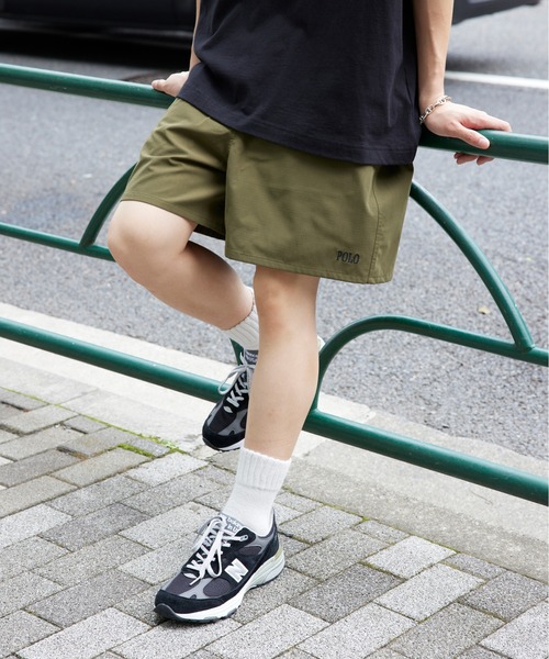 「POLO BCS」 ハーフパンツ L オリーブ メンズ_画像9