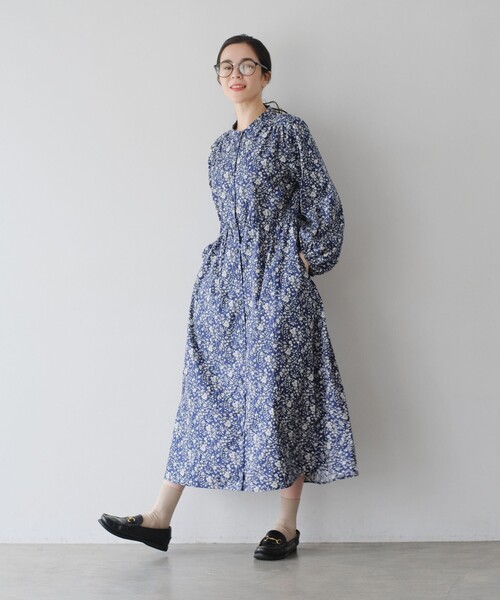 【超美品】ハロッズ　リバティ柄　ワンピース　日本製　クリーニング済 超美品】ハロッズ リバティ柄 ワンピース 日本製 クリーニング済