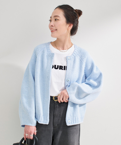 B.C STOCK（ベーセーストック） カーディガン 手洗い可 / スパンコール