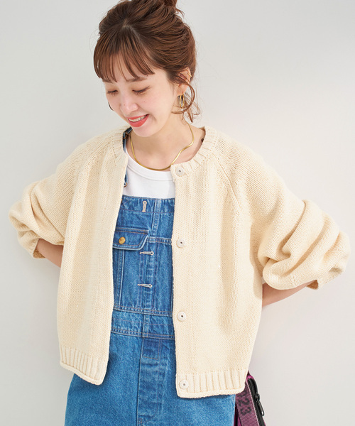 B.C STOCK（ベーセーストック） カーディガン 手洗い可 / スパンコール