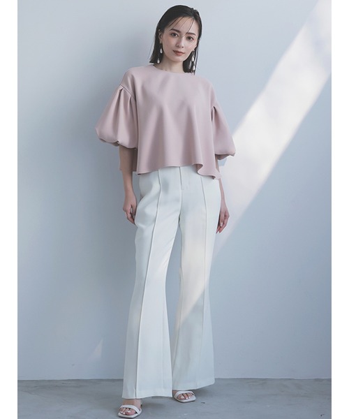 「anuans」 半袖ブラウス FREE ベージュ レディース_画像5