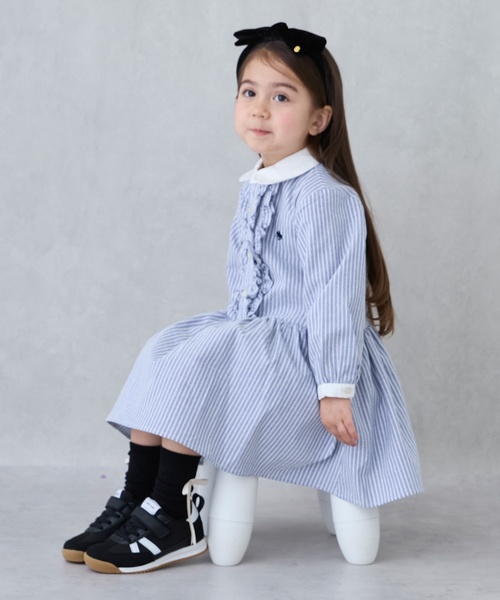 petit main ワンピース 「POLO BCS」シャツワンピース キッズ 子供服 