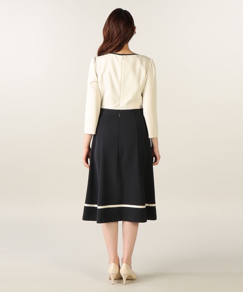 「LAISSE PASSE」 7分袖ワンピース MEDIUM ベージュ レディース_画像9