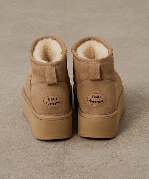 Omekashi（オメカシ） ブーツ EMU マイクロウール厚底ブーツ