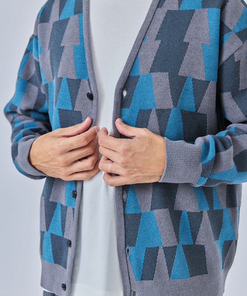 EDIFICE（エディフィス） カーディガン ジャガード シェニール ヤーン