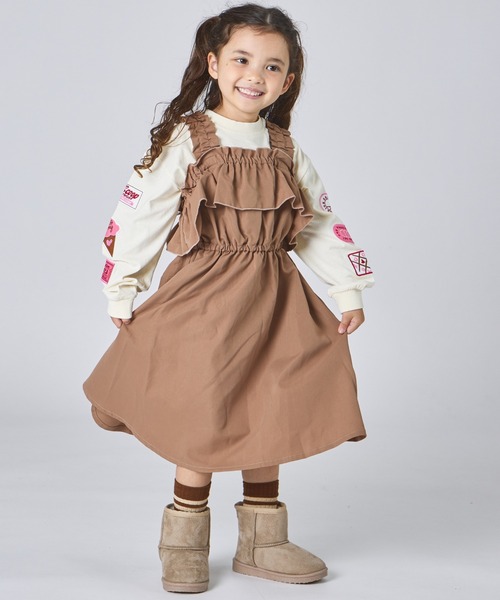 pairmanon（ペアマノン） ジャンパースカート フリル ジャンパー