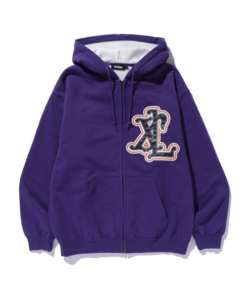 XLARGE パーカー PATCHED THERMAL ZIP UP HOODED SWEATSHIRT メンズ