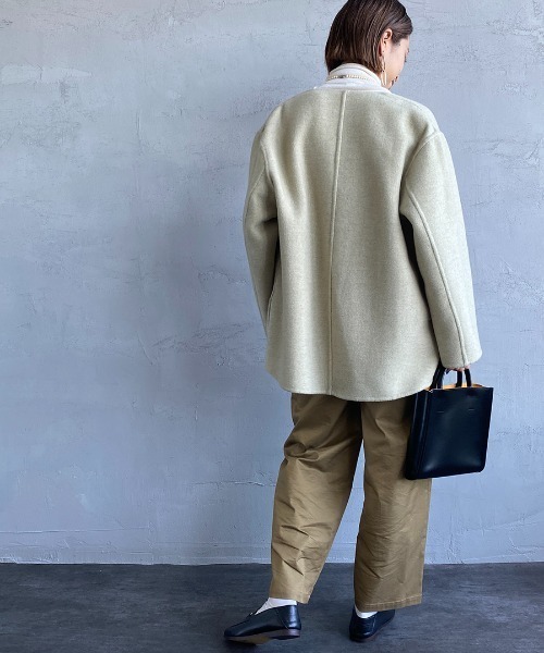 LE GLAZIK（ルグラジック） ノーカラージャケット 36 ベージュ