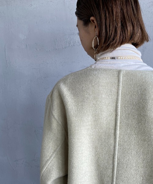 le Glazik ベージュ ノーカラージャケット LE GLAZIK（ルグラジック） ノーカラージャケット 36 ベージュ