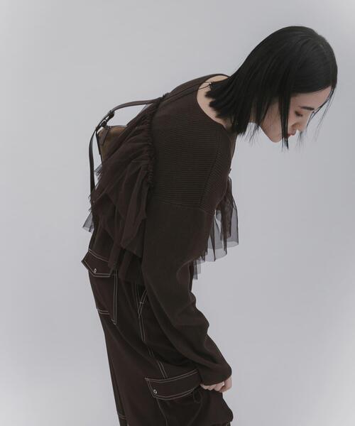 SENSE OF PLACE by URBAN RESEARCH カーディガン ダブルジップフリル