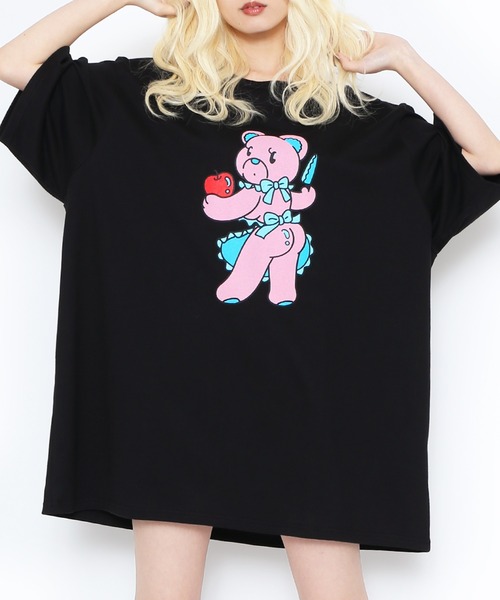 「PUNYUS」 半袖Tシャツ 3 ブラック レディース_画像6