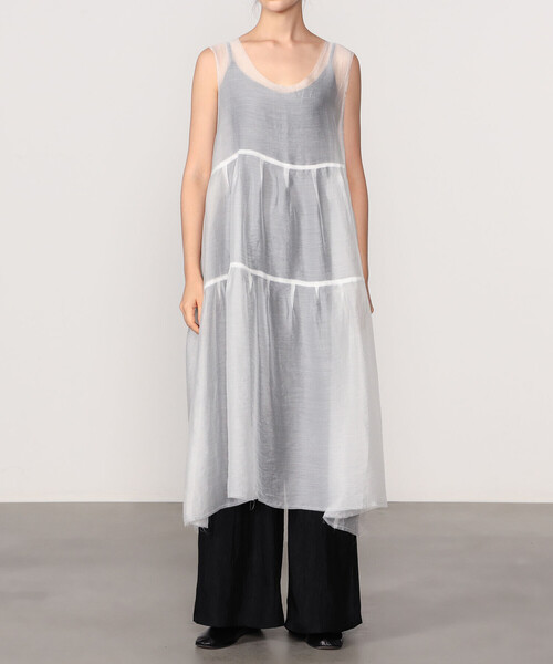 「Bshop」 ノースリーブワンピース F ブラック レディース_画像9